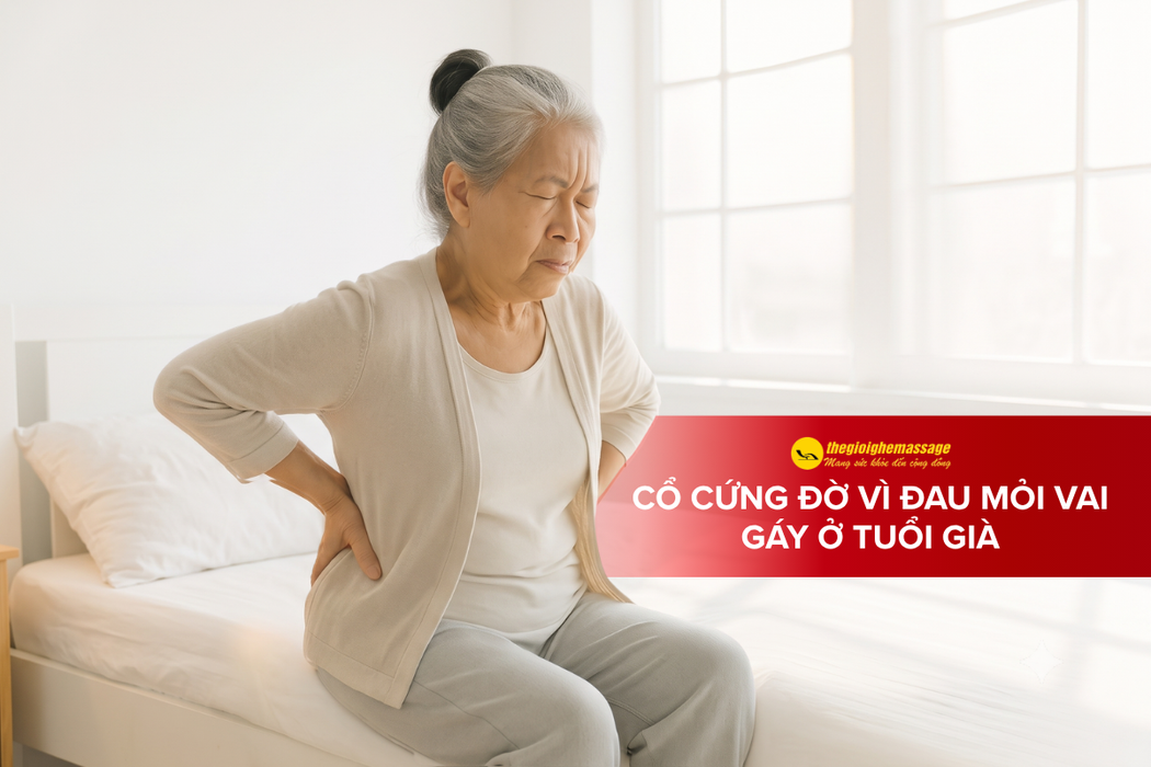 Cổ cứng đờ vì đau mỏi vai gáy ở tuổi già: Cảnh giác các biến chứng
