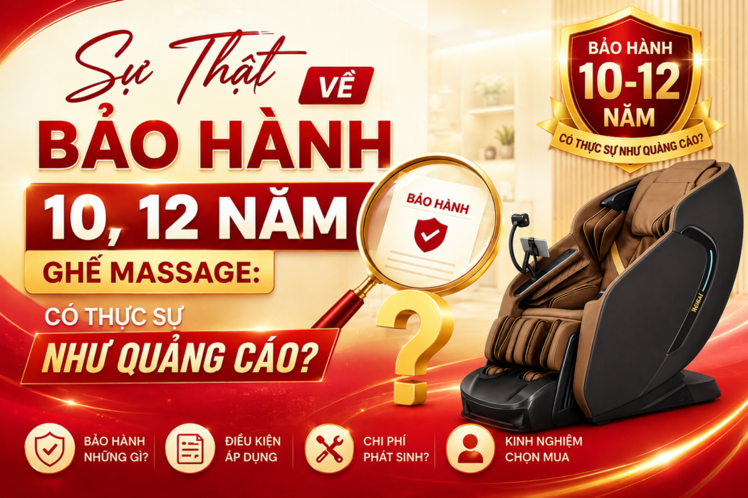 Sự Thật Về Bảo Hành 10, 12 Năm Ghế Massage: Có Thực Sự Như Quảng Cáo?