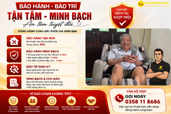 Bảo Hành, Bảo Trì Ghế Massage Tận Tâm – Minh Bạch Tại Thegioighemassage