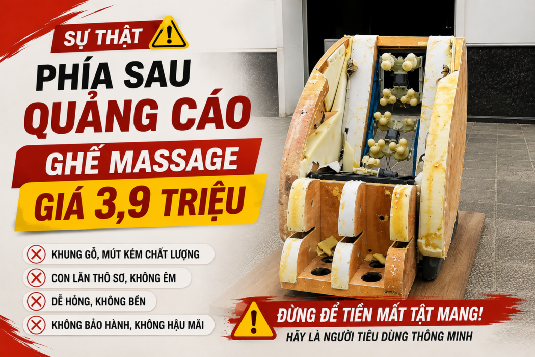 Sự Thật Phía Sau Quảng Cáo Ghế Massage Giá 3,9 Triệu