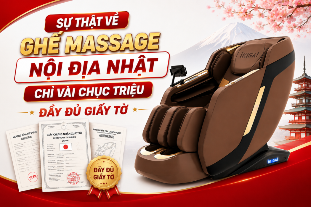 Sự Thật Về Ghế Massage Nội Địa Nhật Chỉ Vài Chục Triệu, Đầy Đủ Giấy Tờ