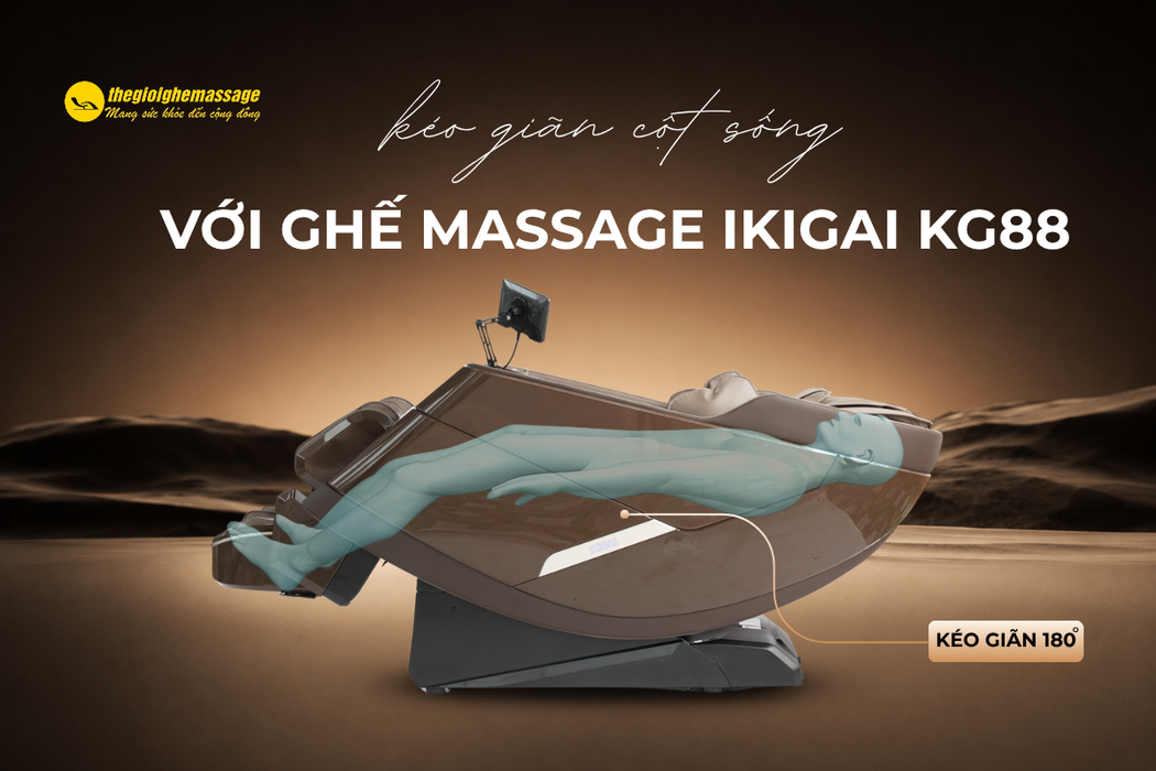 Trải Nghiệm Kéo Giãn Cột Sống Với Ghế Massage IKIGAI KG88