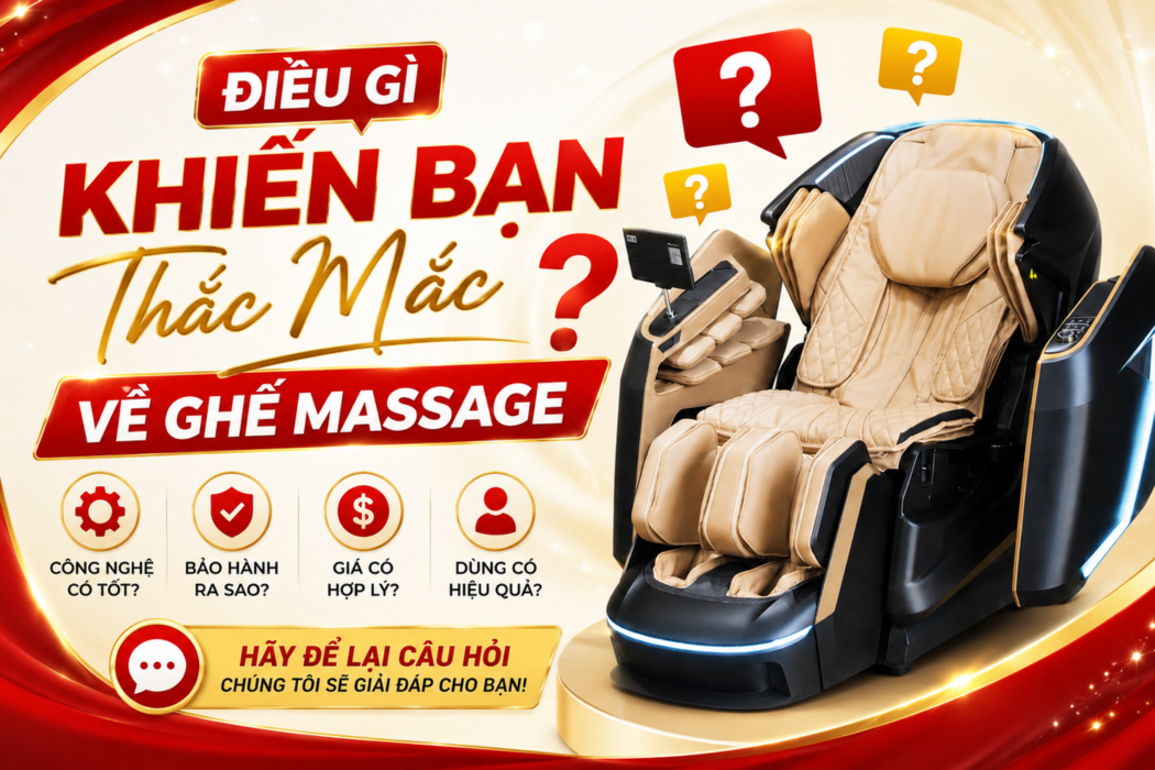 Điều Gì Khiến Bạn Thắc Mắc Về Ghế Massage?