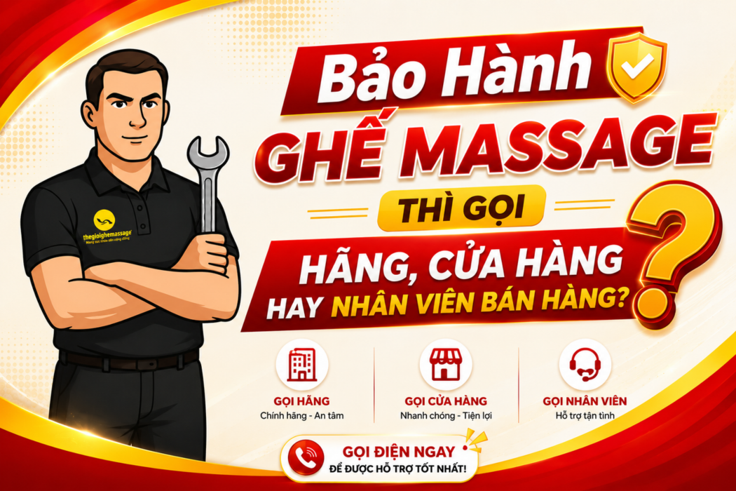 Bảo Hành Ghế Massage Thì Gọi Hãng, Cửa Hàng Hay Nhân Viên Bán Hàng?