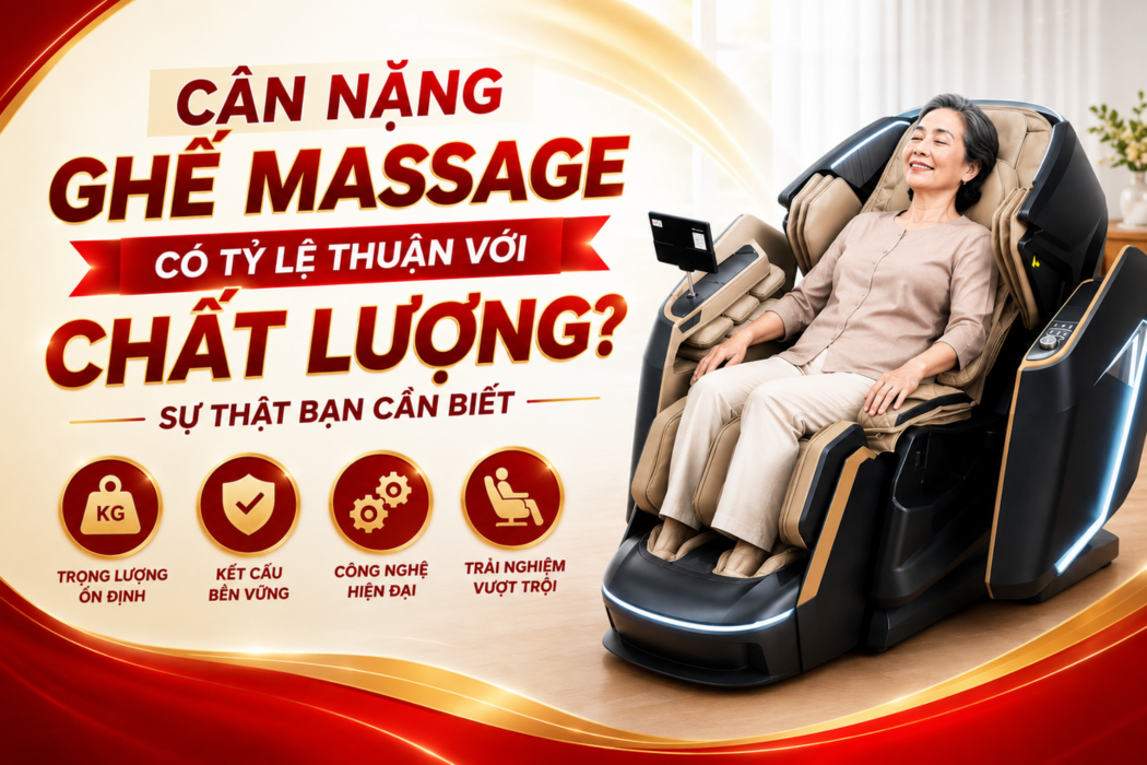 Cân Nặng Ghế Massage Có Tỷ Lệ Thuận Với Chất Lượng? Sự Thật Bạn Cần Biết