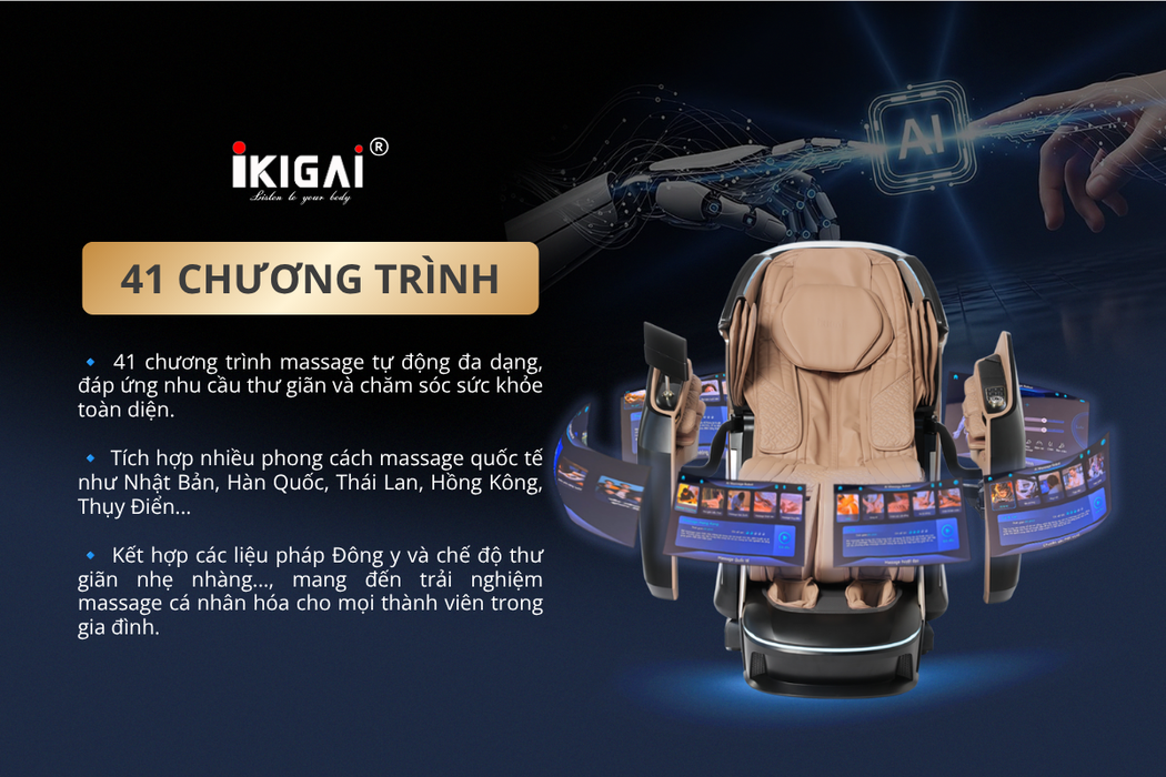 IKIGAI KG08 FUTURE – Sở Hữu 41 Bài Tập Massage Chuyên Biệt