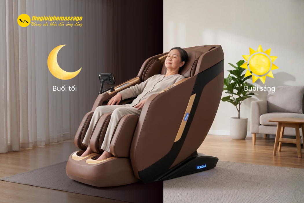 Dùng Ghế Massage Buổi Sáng Hay Buổi Tối Tốt Hơn?