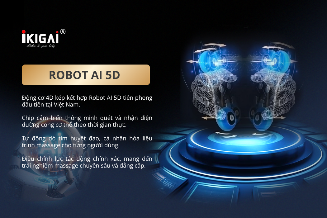 IKIGAI KG08 FUTURE – Đột Phá Với Robot Massage AI 5D Thông Minh