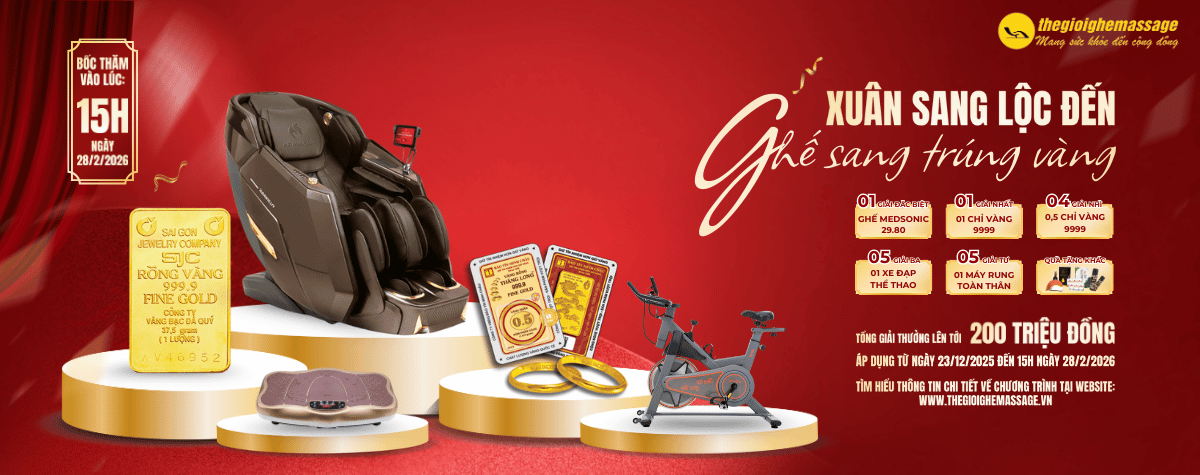 Chương Trình Tri Ân Tết tại Thegioighemassage: Xuân Sang Lộc Đến - Ghế Sang Trúng Quà