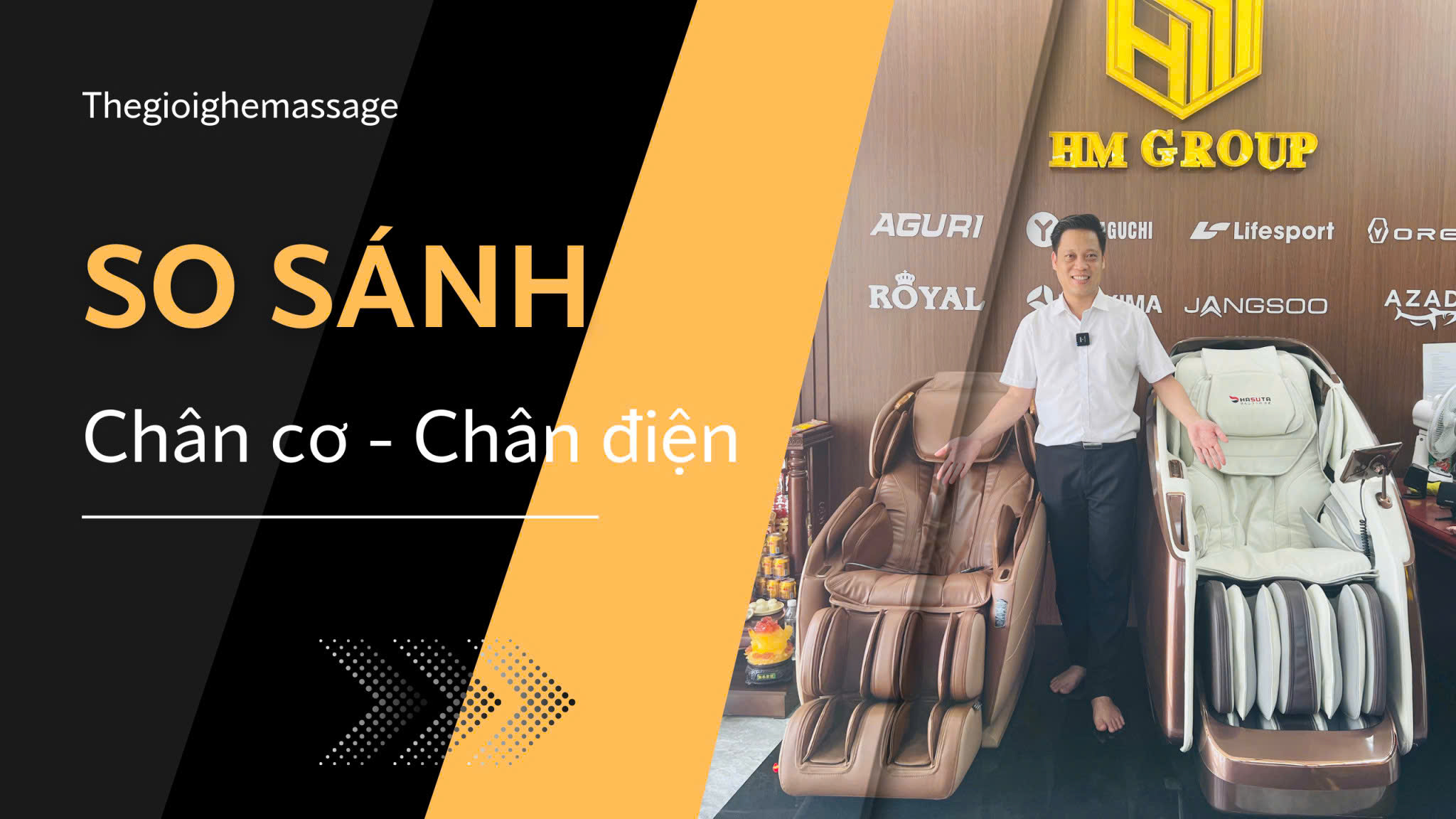 So sánh Ghế Massage chân cơ và chân điện | hotline : 0358.11.8686