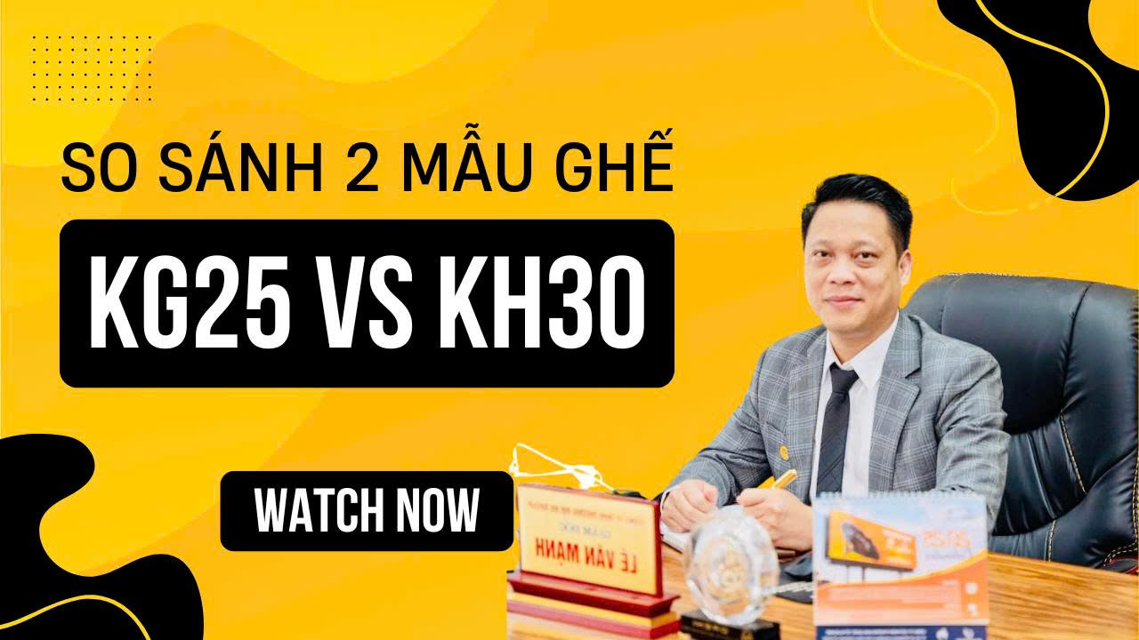 So sánh 2 mẫu ghế Ikigai KG25 và KG30 | Hotline: 0358.11.8686