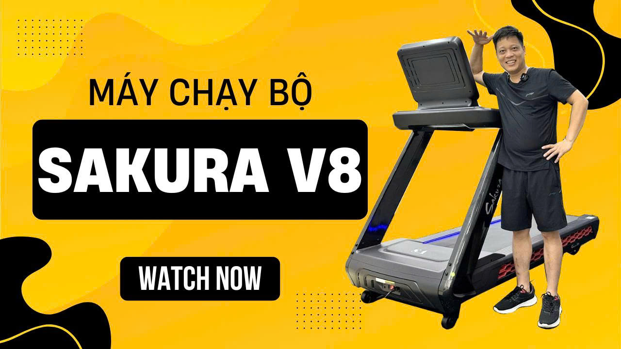 Review máy chạy bộ cao cấp Sakura V8 | Hotline: 0358.11.8686