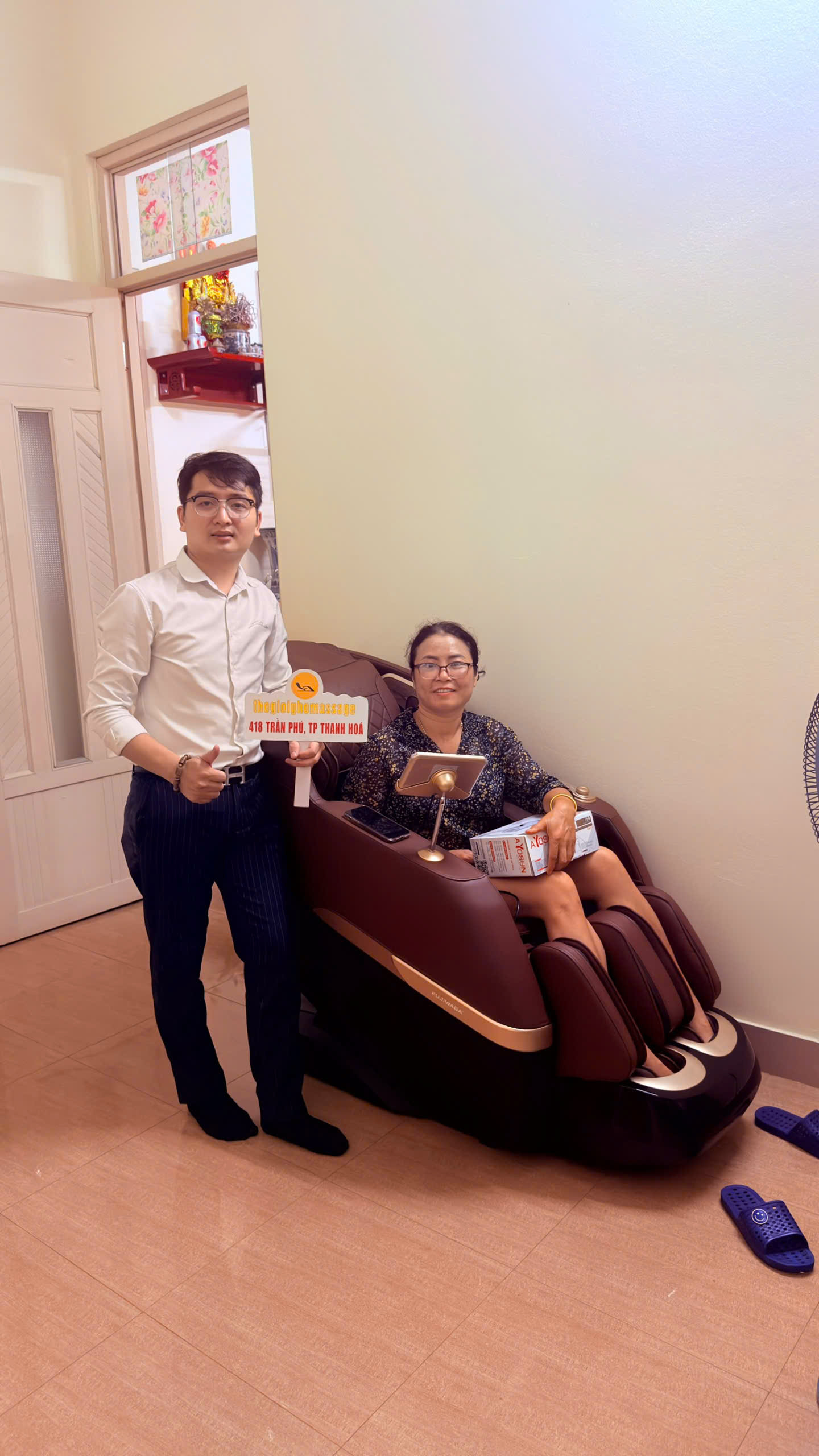 Xin cảm ơn gia đình cô Hương đã tin tưởng ủng hộ Thegioighemassage