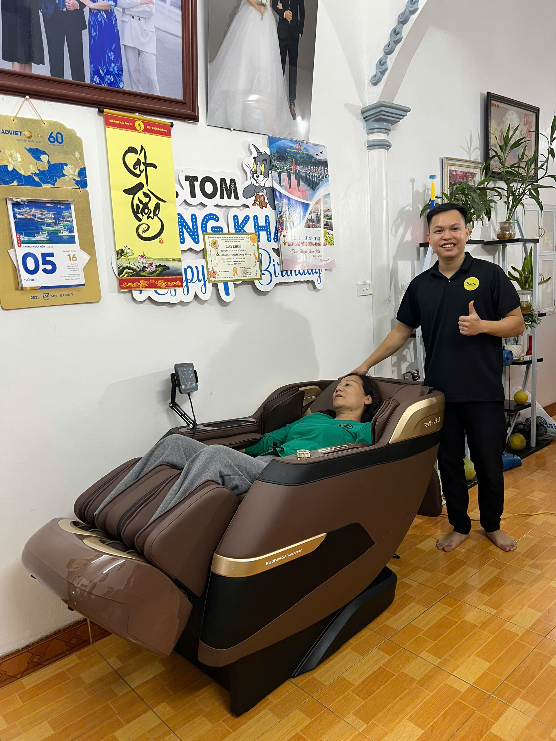 Xin cảm ơn chị Thuý và gia đình đã tin tưởng ủng hộ Thegioighemassage