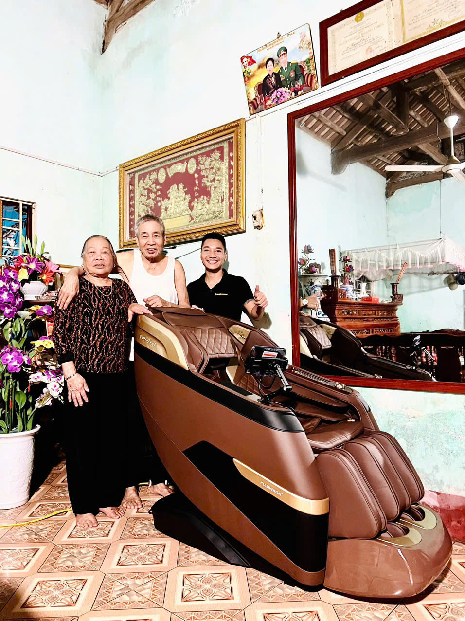 Xin cảm ơn chú Phương và gia đình đã tin tưởng ủng hộ Thegioighemassage