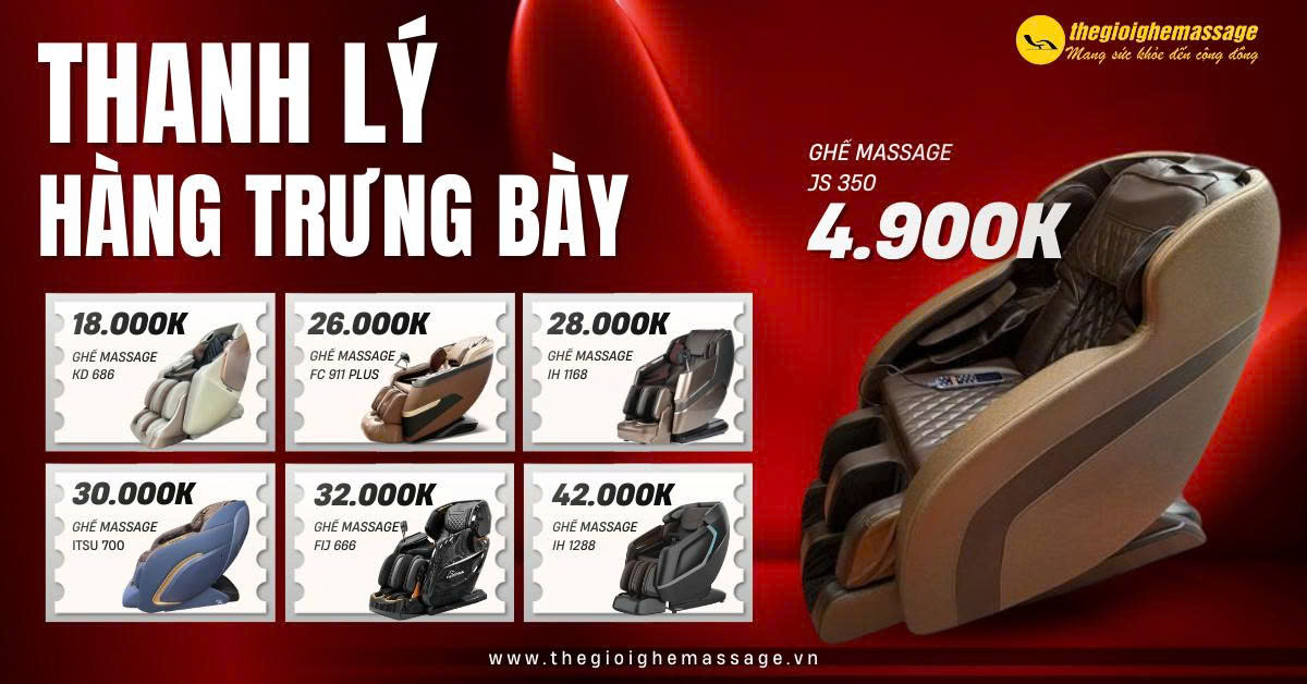 Xả Kho Thanh Lý Cuối Năm Ghế Massage Chính Hãng Tại Thegioighemassage