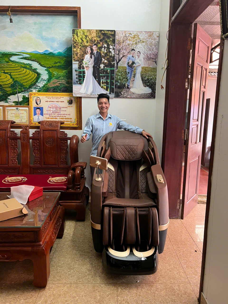 Xin cảm ơn anh Chính và gia đình đã tin tưởng ủng hộ Thegioighemassage
