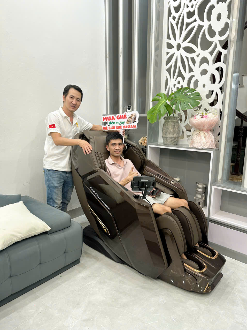 Xin cảm ơn gia đình anh Hoàng đã tin tưởng ủng hộ Thegioighemassage