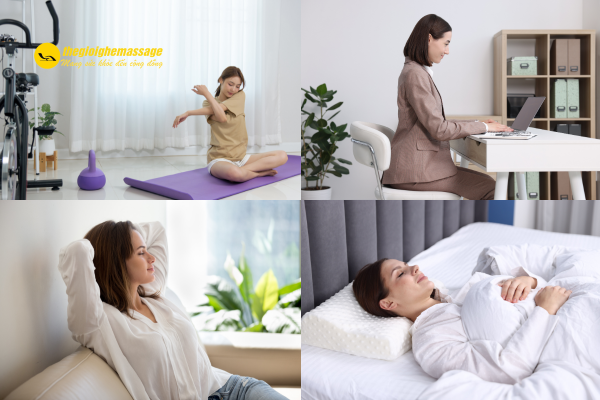 Cách cải thiện đau mỏi vai gáy ngoài chế độ dinh dưỡng