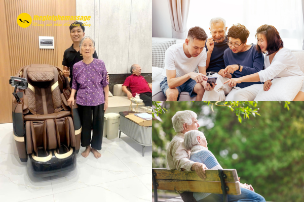 Lợi ích của việc tặng cha mẹ ghế massage