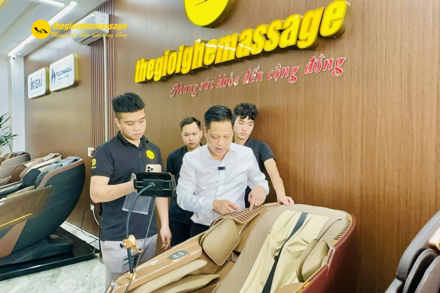 sử dụng Bluetooth ghế massage