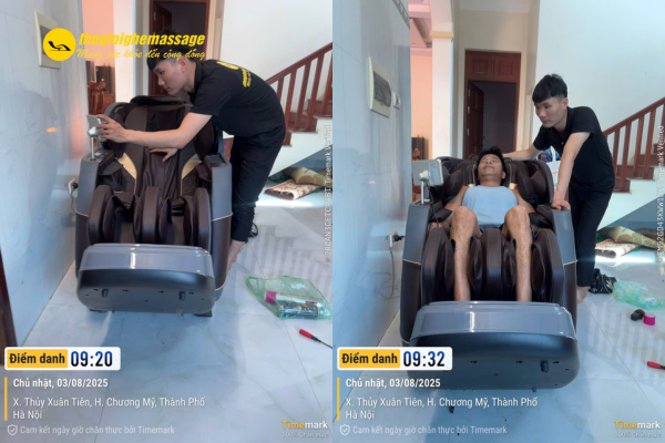 Quy trình trải nghiệm ghế massage miễn phí tại nhà