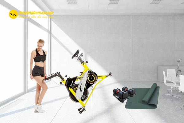 Bộ Xe Đạp Tập + Thảm Yoga + Tạ Đơn