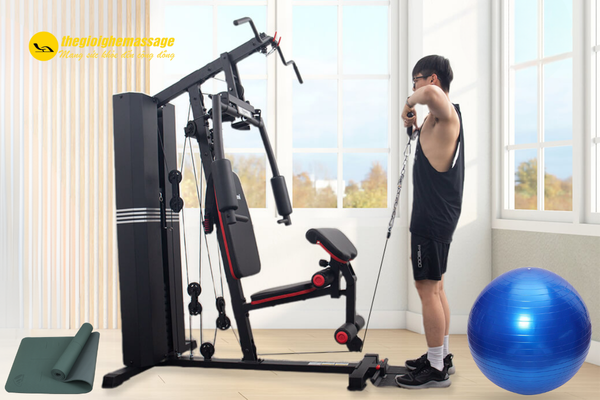 Combo Giàn Tạ Mini + Thảm Tập + Bóng Gym