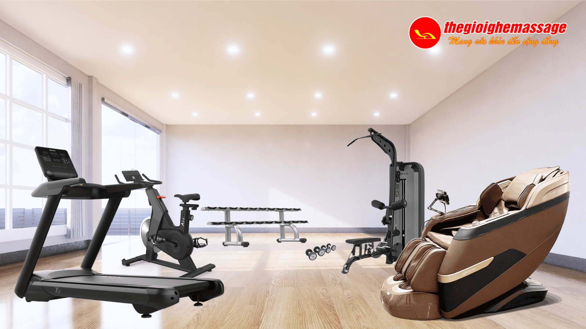 Combo home gym 150 Triệu: Chuẩn Gym Cao Cấp Tại Nhà
