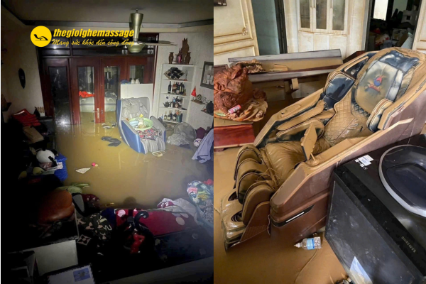 Ghế massage ngập lũ có dùng lại được không?