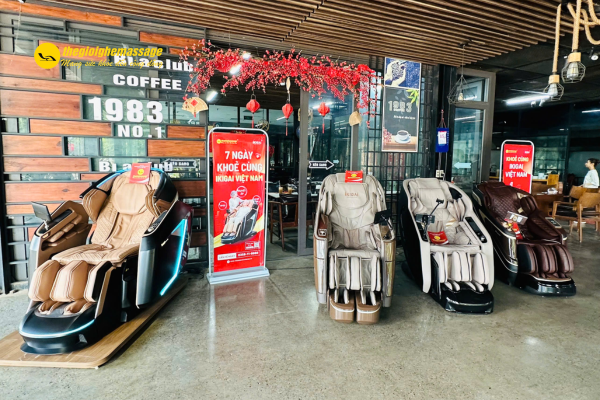 Trải nghiệm ghế massage ngay tại không gian quán cafe