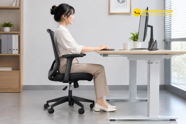 Điều chỉnh tư thế ngồi khi làm việc