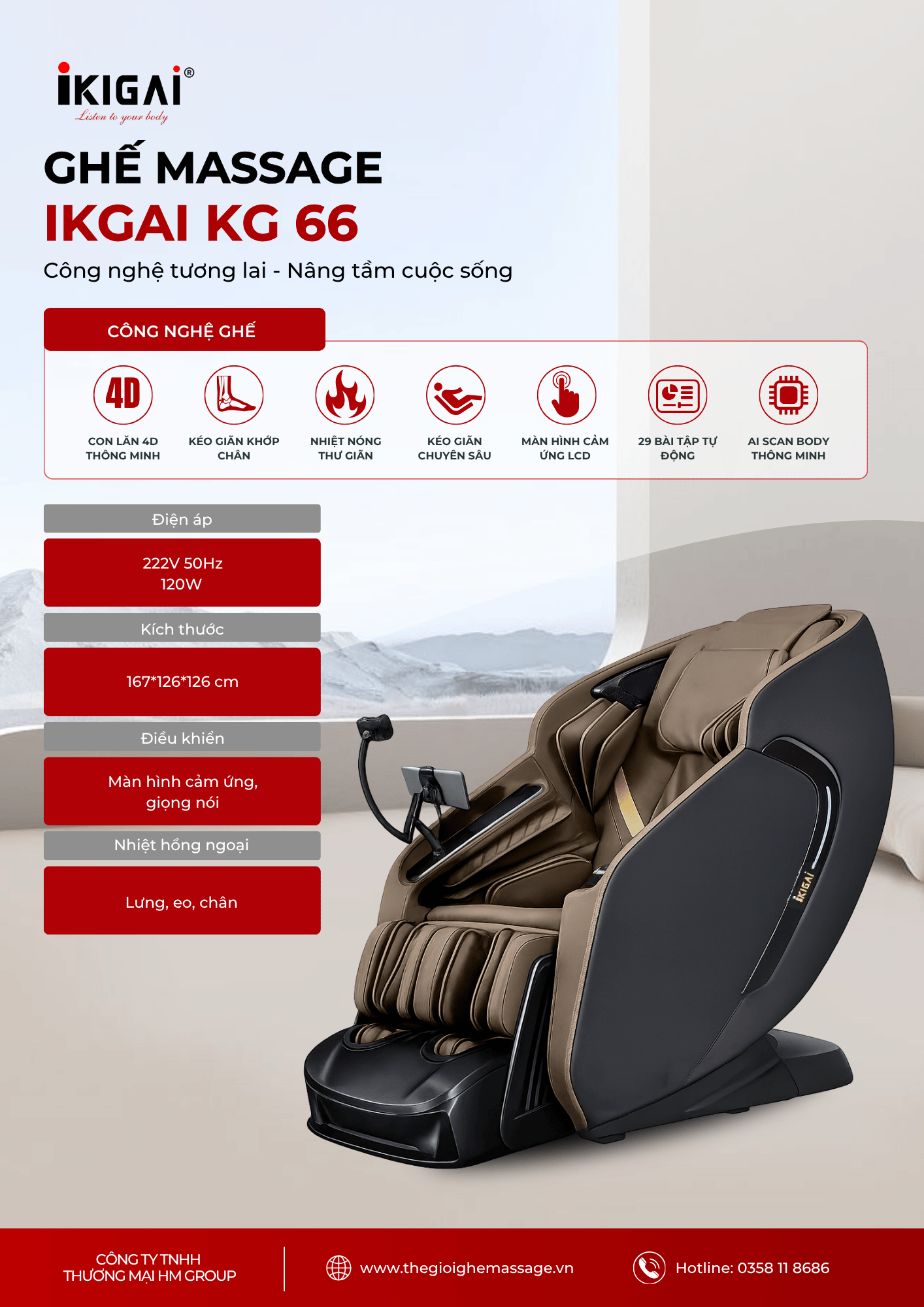Ghế massage ikigai kg66