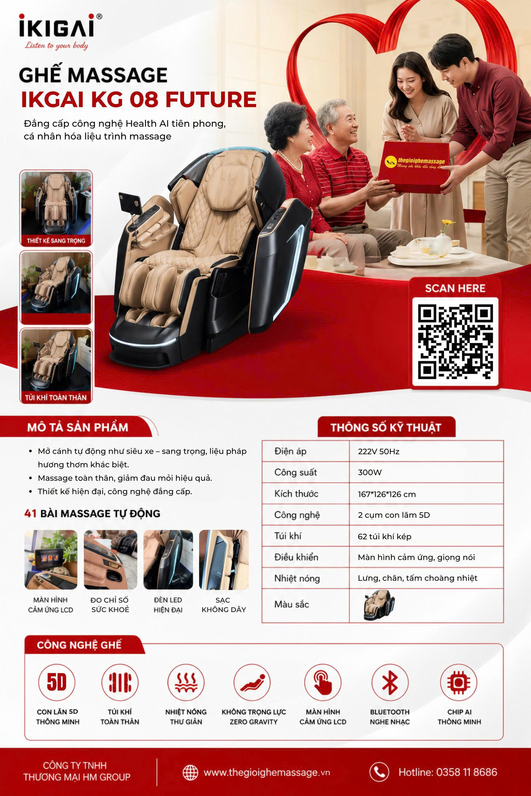 Ghế massage IKIGAI KG08 FUTURE