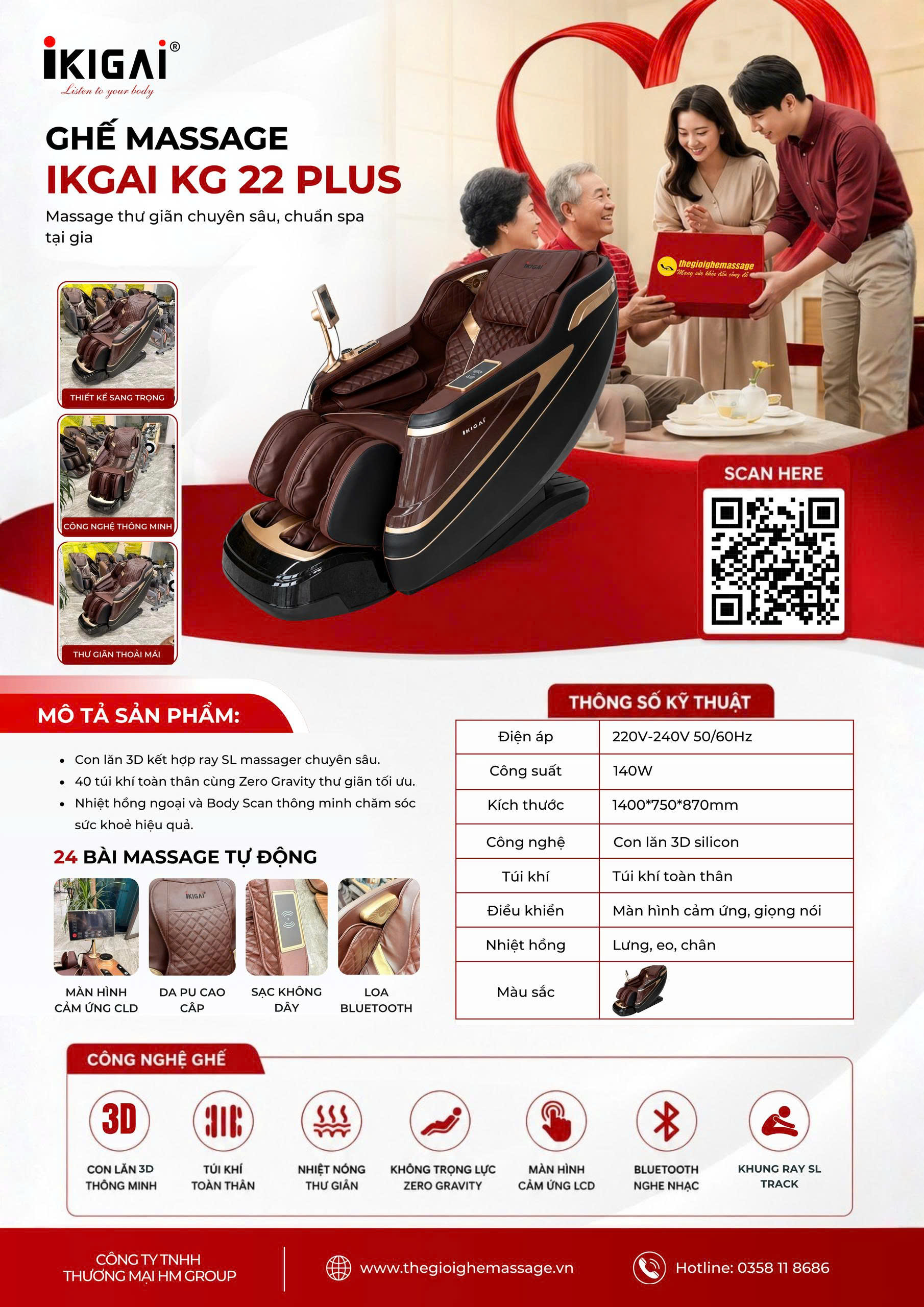 Ghế massage IKIGAI KG22 Plus