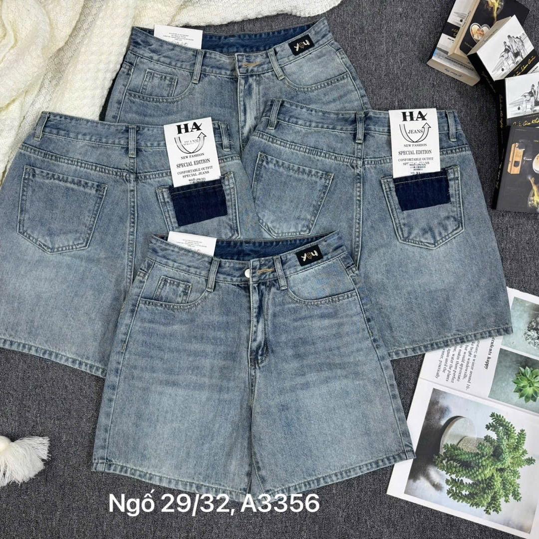 Quần jean nữ cotton không giản đẹp lung linh bò Voi Kem Pants - Lưng cao hất dáng - Women