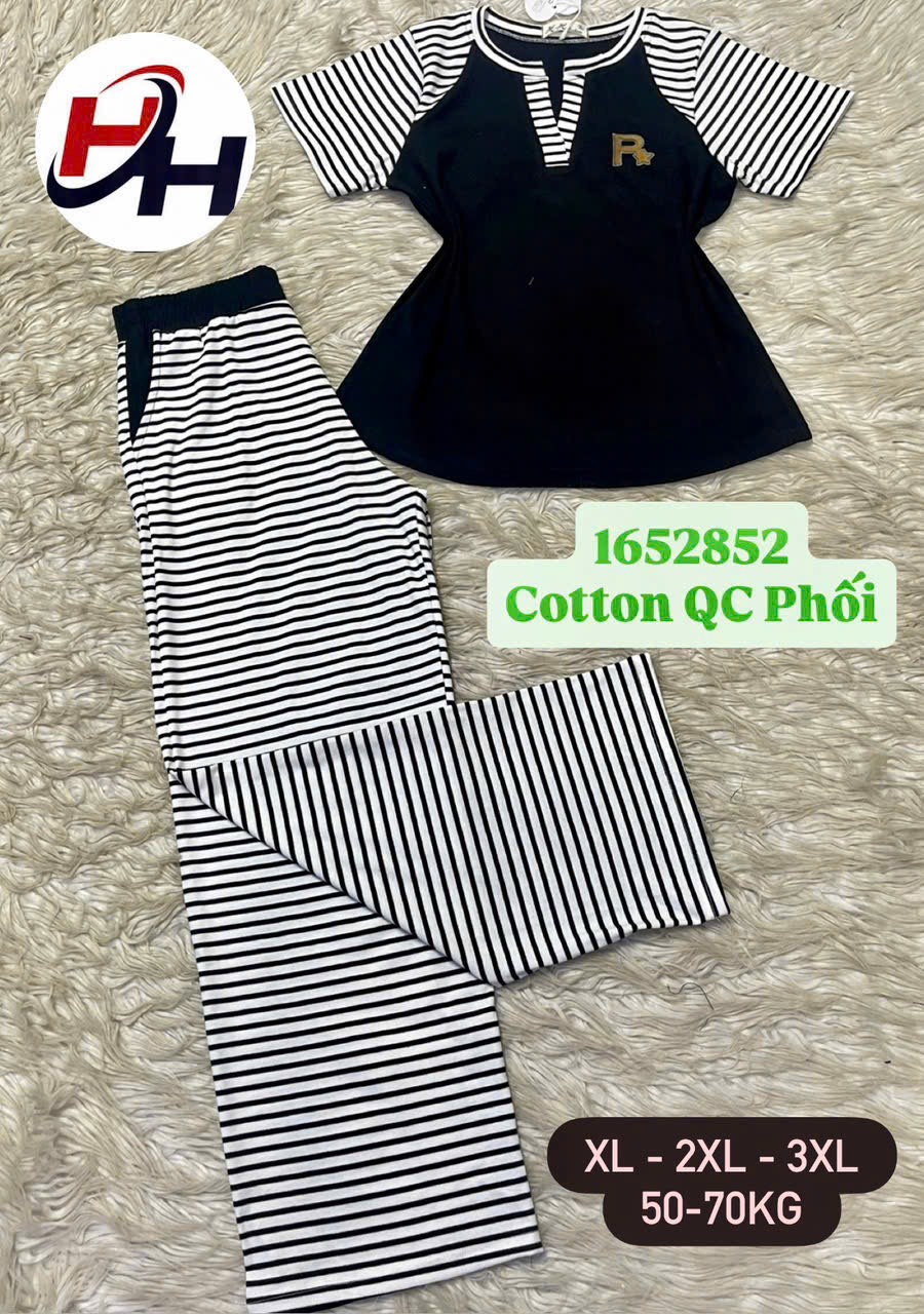 bộ cotyon quảng châu phối sọc