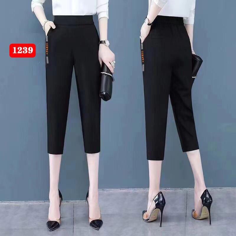 Quần ôm thun nữ lững hàng nhập unisex Voi Pants Nhung Kem Women