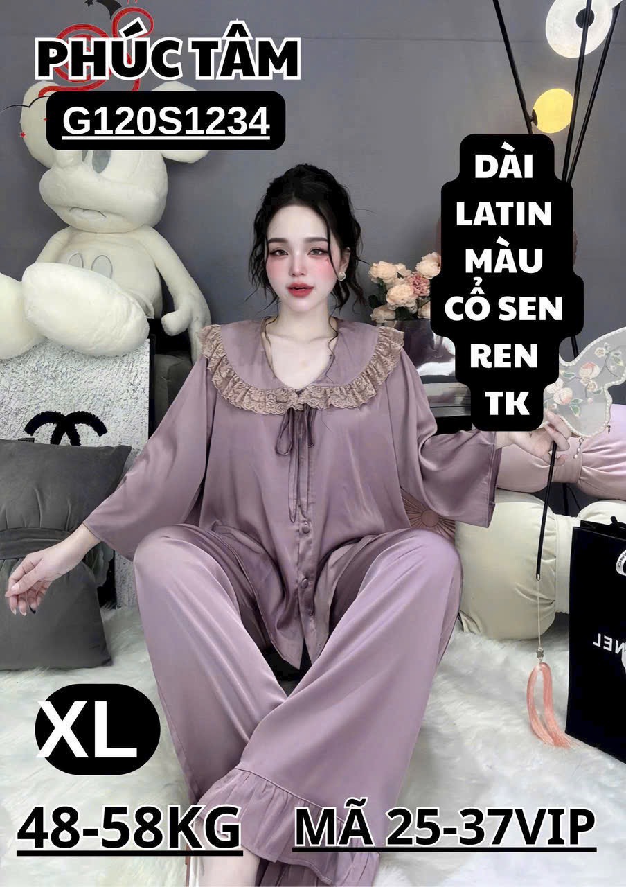 Lụa latin tiểu thư màu tay lỡ quần dài thương hiệu phúc tâm