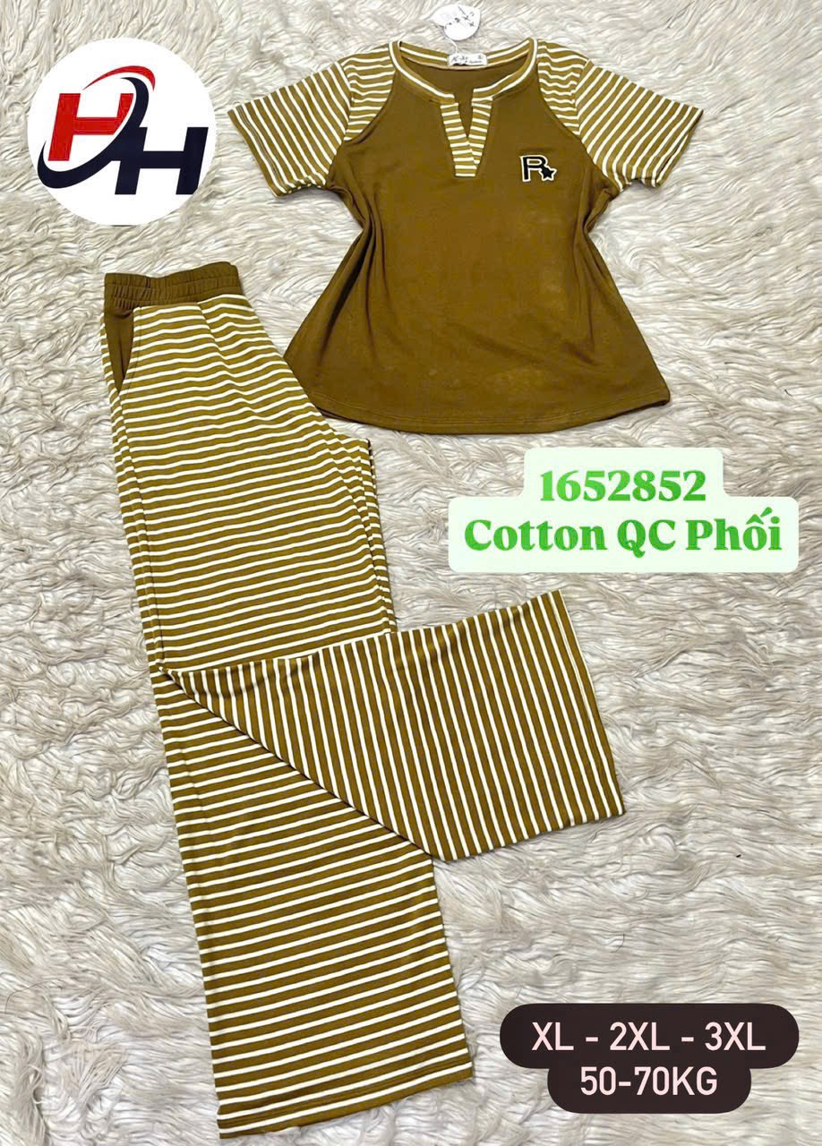 bộ cotyon quảng châu phối sọc
