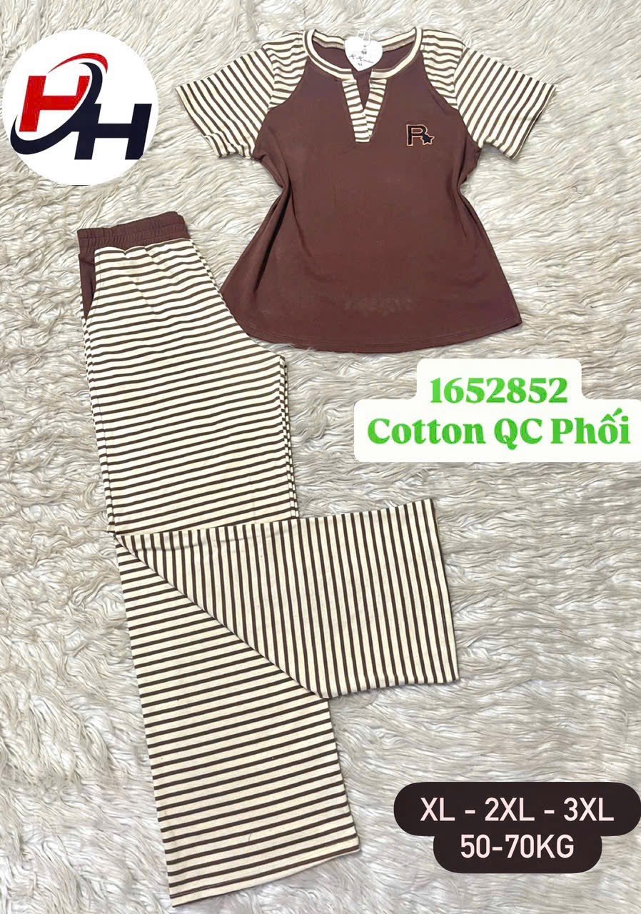bộ cotyon quảng châu phối sọc