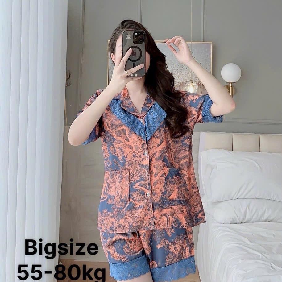 Bộ đùi lụa xước phối bèo tiểu thư Nữ Top Sen Kem