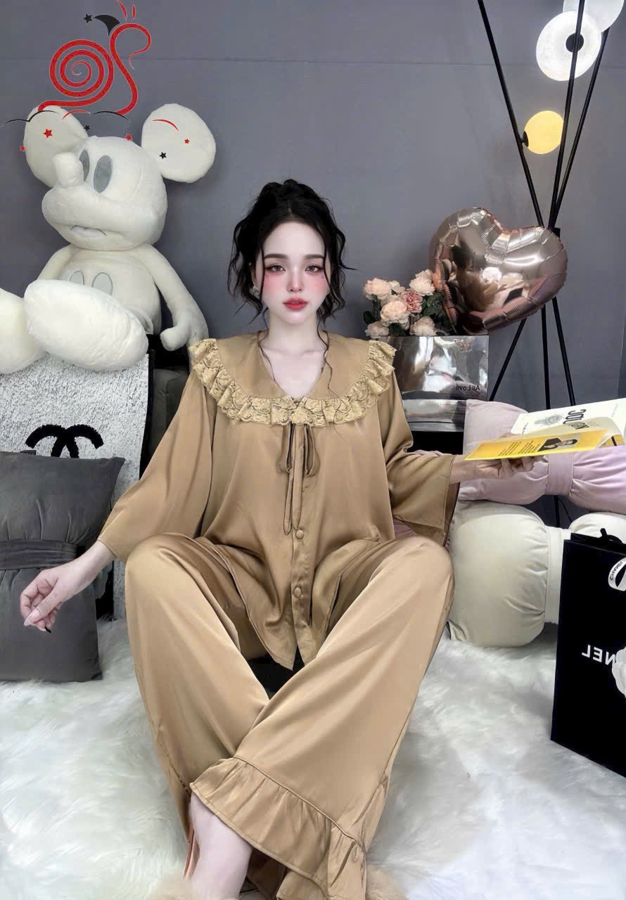 Lụa latin tiểu thư màu tay lỡ quần dài thương hiệu phúc tâm