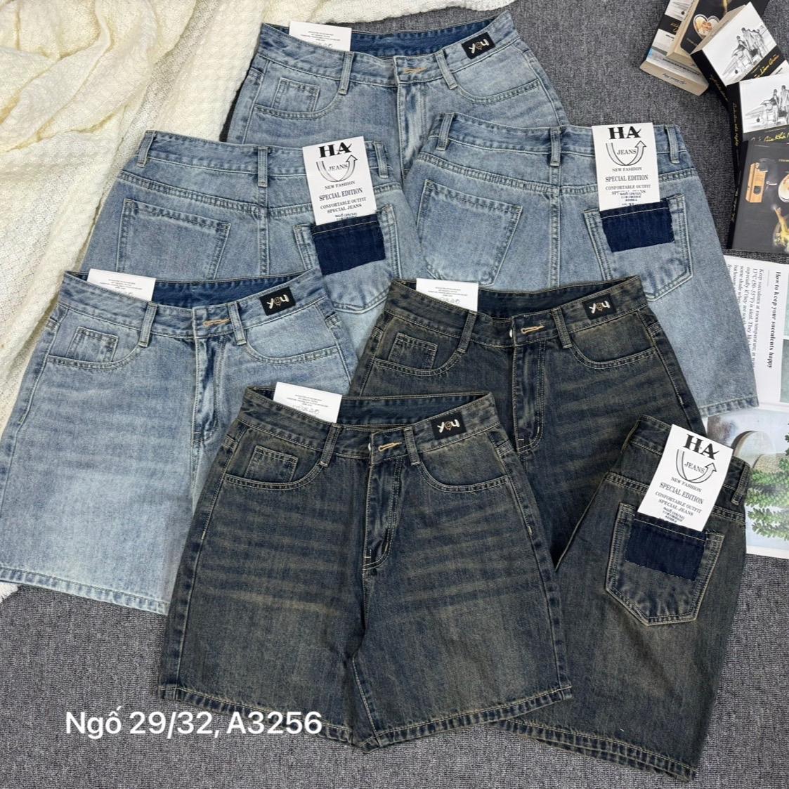 Quần sọc jean cotton không co giản nữ A3356 - Quần sọc jean nữ xinh bò Voi - Women