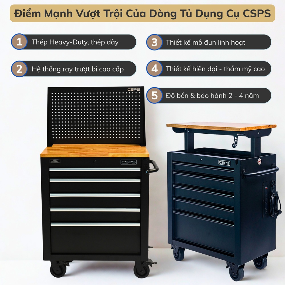 Ưu điểm tủ đồ nghề CSPS