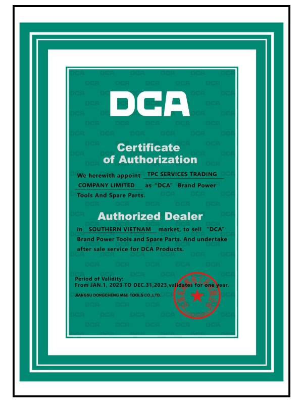 Giấy chứng nhận DCA