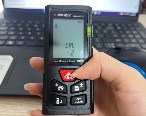 Lưu kết quả chỉnh sai số thước đo laser