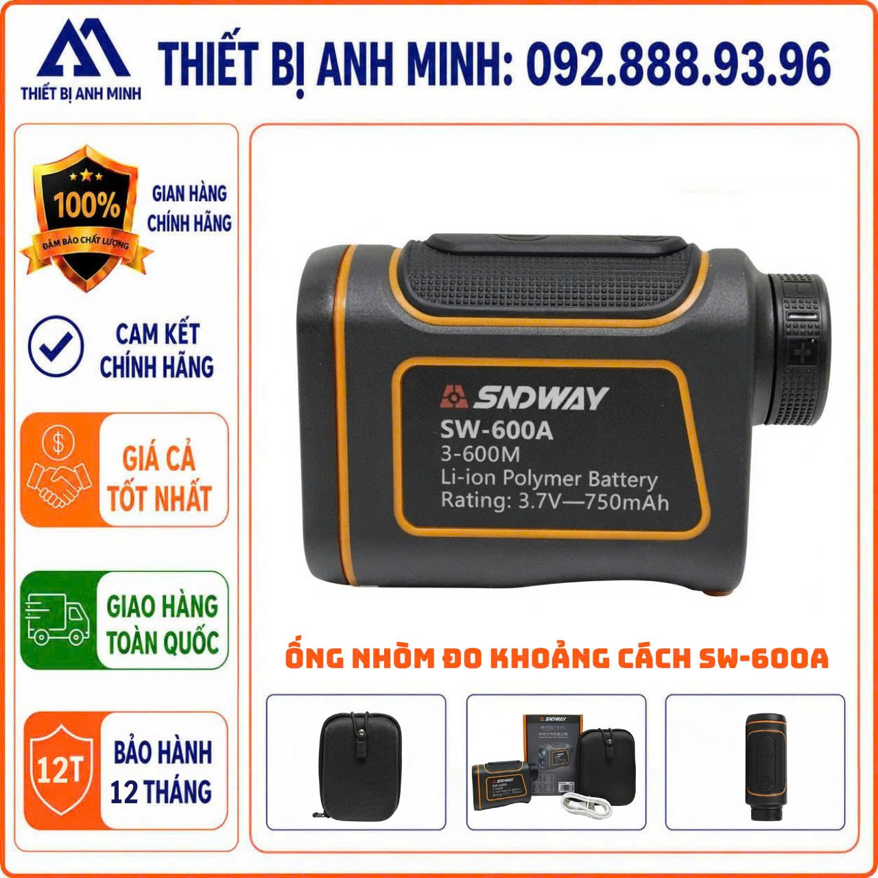 Ống nhòm đo khoảng cách SNDWAY 600m SW-600A