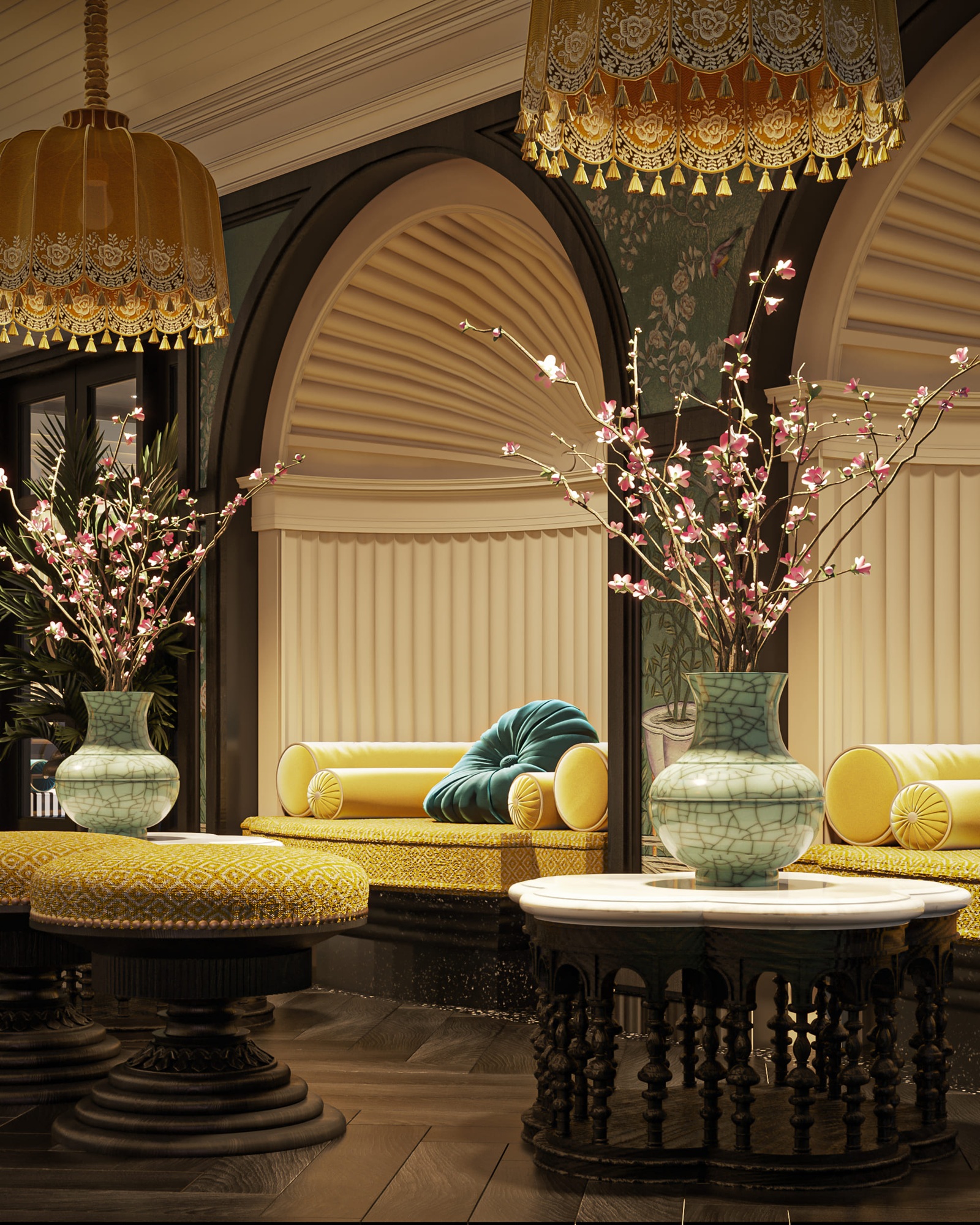 Halong Reception Lounge 1930s Indochine interior design