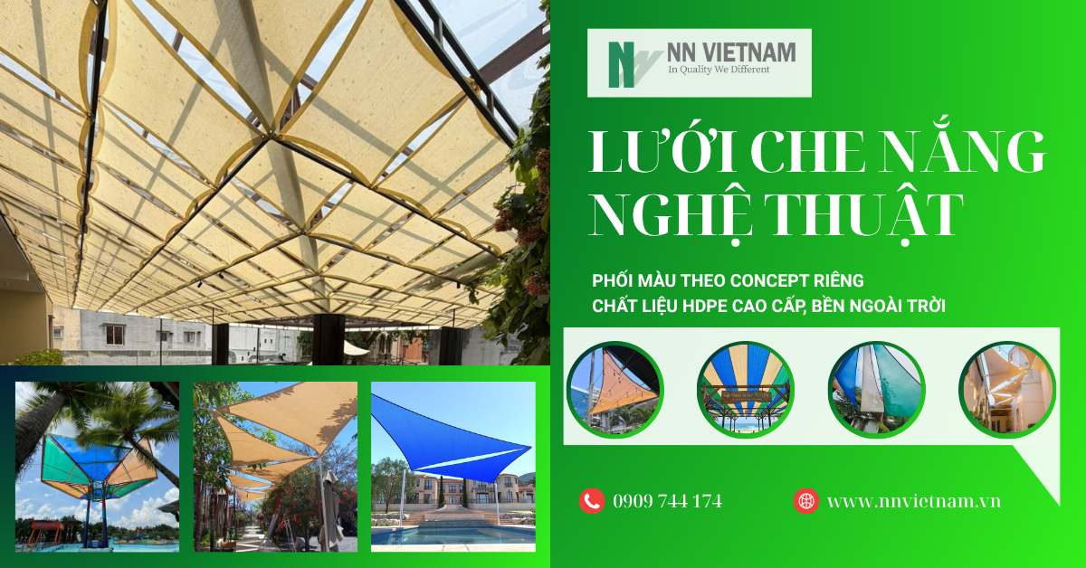 Khám Phá Cách Biến Không Gian Ngoài Trời Đẹp Mắt Bằng Lưới Che Nắng Nghệ Thuật